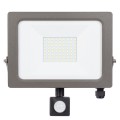 50w LED Floodlight, PIR IP65 - Grey