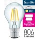 6w (= 60w) Clear LED GLS - BC