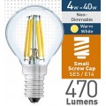 4w (= 40w) Clear LED Round - SES