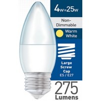 4w (= 25w) Frosted LED Candle - ES