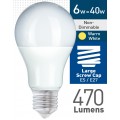 6w (= 40w) Frosted LED GLS - ES