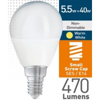 5w (= 40w) Frosted LED Round - SES